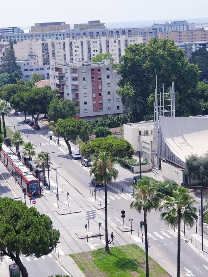 Big Flat Sea Vieuw 95 M2 5 Rooms Near Airport 5 Min Train 3 Min And Tram On Site, Beach 7 Min, 2 Showers And 2 Toilets , Neuf Grand Appartement 95 M2 5 Chambres Proche Aeroport 5 Min Train 3 Min Et Tramway Sur Place, Plage 7 Min 2 Douches Et 2 Wc Vue Nizza Exterior foto